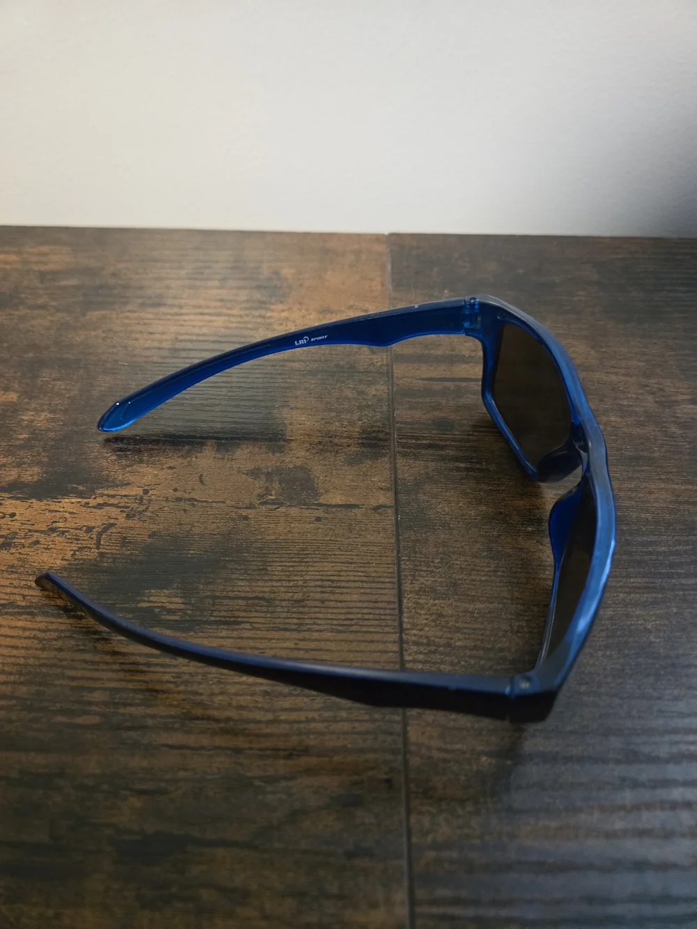 Blue Frame Sunglasses with Dark Lenses